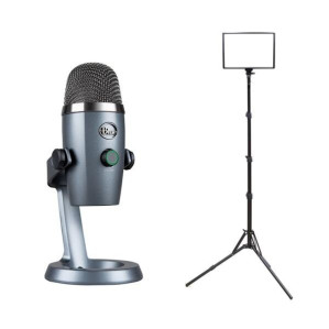 [큐브모아] PC마이크+조명 세트 4/블루 예티 나노+큐브라이트45 17인치 와이드 LED 조명 패키지 > 영상가전