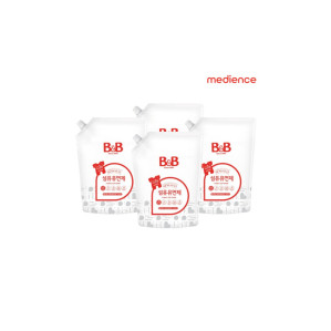 비앤비 섬유유연제 베르가못 1500ml 리필형 4개입 +(800ml 4입+50ml 4입+티슈 증정)_SV01