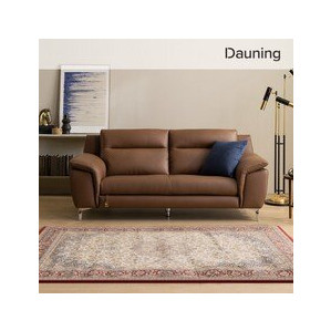 다우닝 몬트 3인 전체 천연가죽 소파 (색상:그레이)