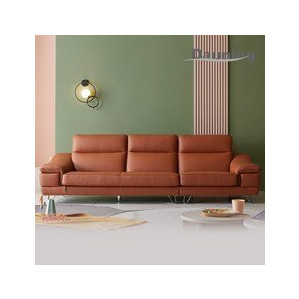 다우닝 레아 4인 전체 천연가죽 소파 (색상:네이비)